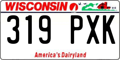 WI license plate 319PXK