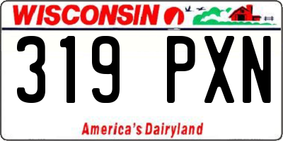WI license plate 319PXN