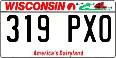 WI license plate 319PXO