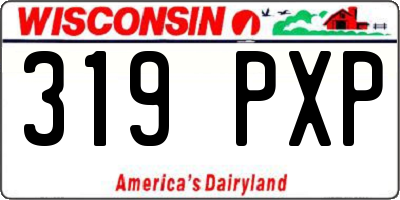 WI license plate 319PXP
