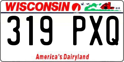 WI license plate 319PXQ