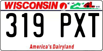 WI license plate 319PXT