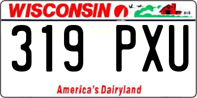 WI license plate 319PXU