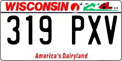 WI license plate 319PXV