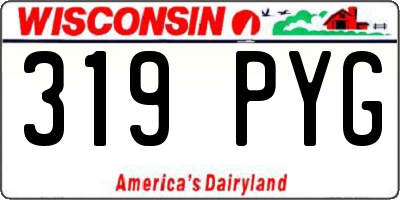 WI license plate 319PYG