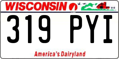 WI license plate 319PYI
