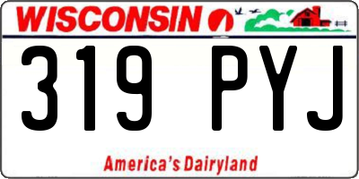 WI license plate 319PYJ