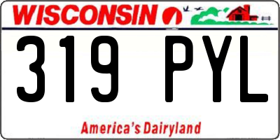 WI license plate 319PYL