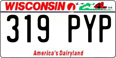 WI license plate 319PYP