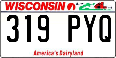 WI license plate 319PYQ