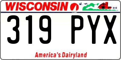 WI license plate 319PYX