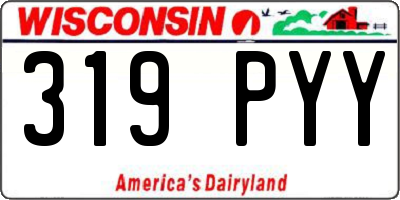 WI license plate 319PYY