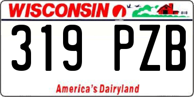 WI license plate 319PZB