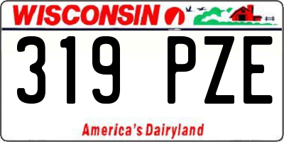WI license plate 319PZE