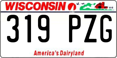 WI license plate 319PZG