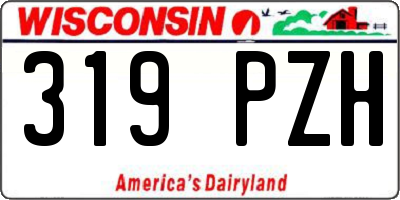 WI license plate 319PZH