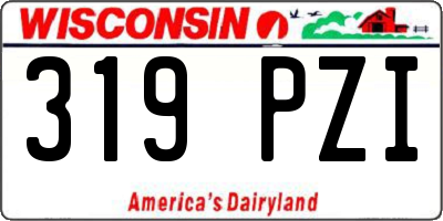 WI license plate 319PZI