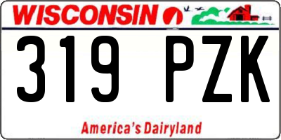 WI license plate 319PZK