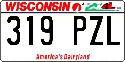 WI license plate 319PZL