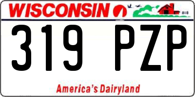 WI license plate 319PZP