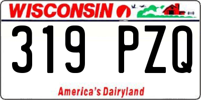 WI license plate 319PZQ