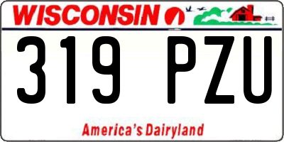 WI license plate 319PZU