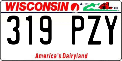 WI license plate 319PZY