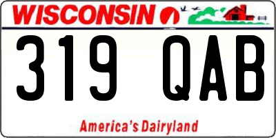 WI license plate 319QAB