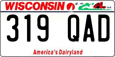 WI license plate 319QAD
