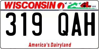 WI license plate 319QAH