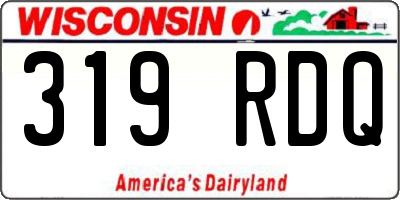 WI license plate 319RDQ