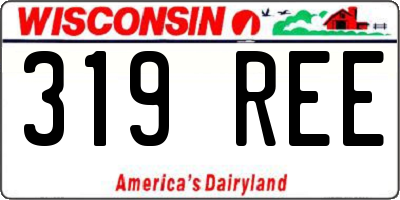 WI license plate 319REE