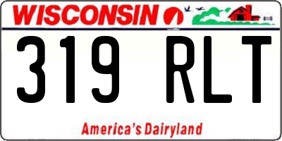 WI license plate 319RLT