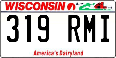 WI license plate 319RMI