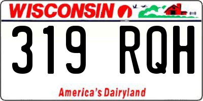 WI license plate 319RQH