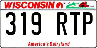 WI license plate 319RTP