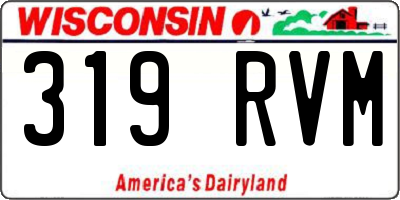 WI license plate 319RVM