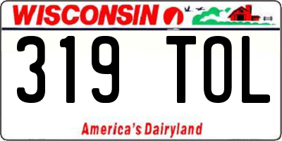 WI license plate 319TOL