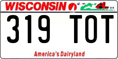 WI license plate 319TOT