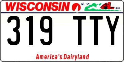 WI license plate 319TTY