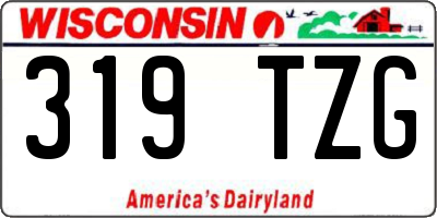 WI license plate 319TZG
