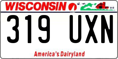 WI license plate 319UXN