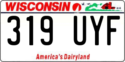 WI license plate 319UYF