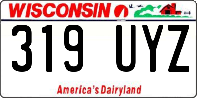 WI license plate 319UYZ