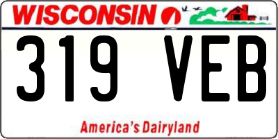 WI license plate 319VEB