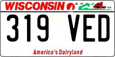 WI license plate 319VED