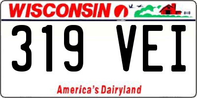WI license plate 319VEI