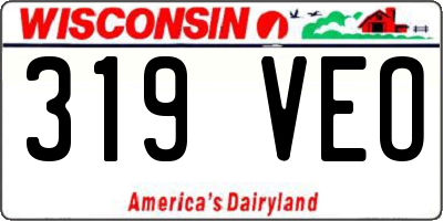 WI license plate 319VEO