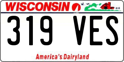 WI license plate 319VES