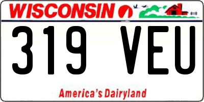 WI license plate 319VEU